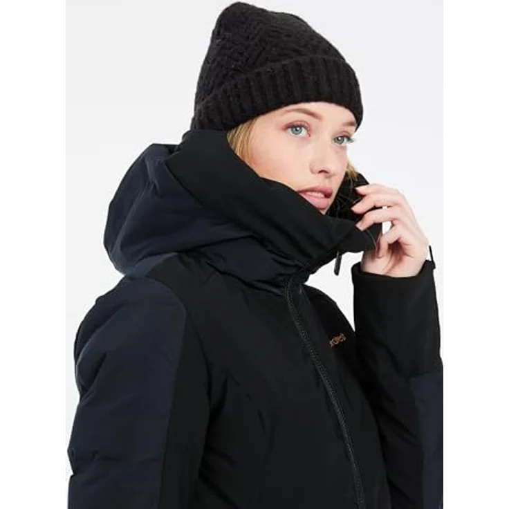 Protest Mercury Skijacke Damen, wetterbeständige Winterjacke in Schwarz mit Isolierung und verstellbarer Kapuze, Größe 42 – Bild 2