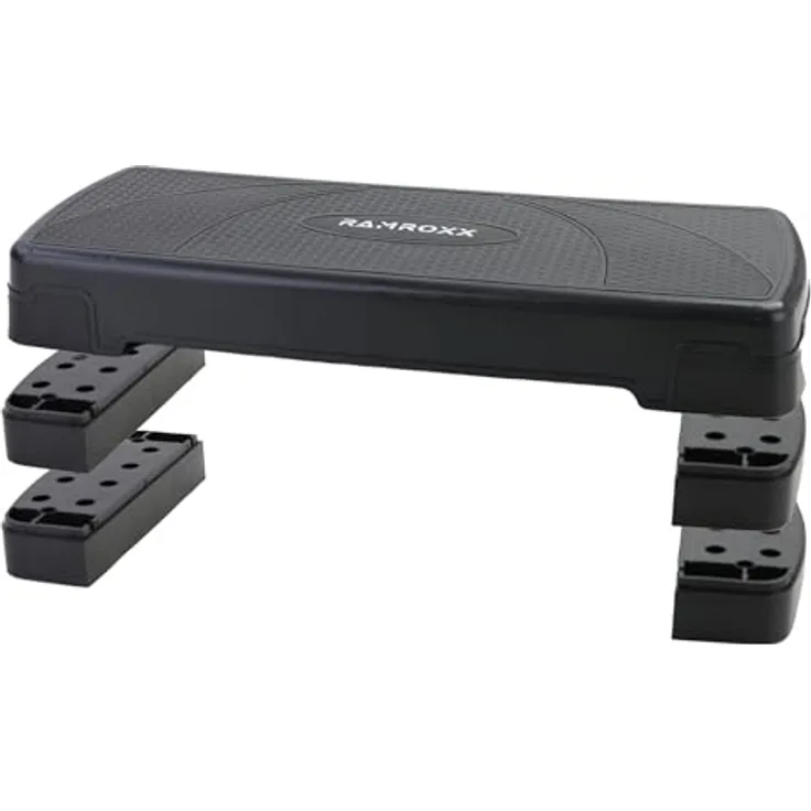 Fitness Stepboard Stepper Steppbrett Workout 3 Stufen Schwarz 80x30cm