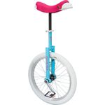 Qu-Ax Luxus, Einrad für Freestyle, himmelblau, mit trittsicheren Kunststoffpedalen und ergonomischem Sattel