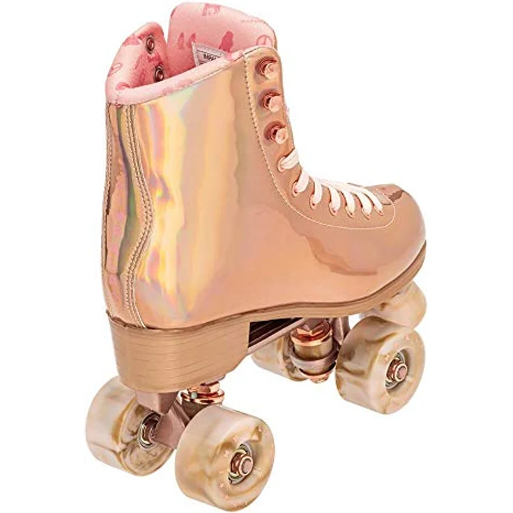 Impala Quad Skate, Damen Rollschuhe, Roségold mit individuellen Druck und PU-Bremsstopper, Größe 37 – Bild 2