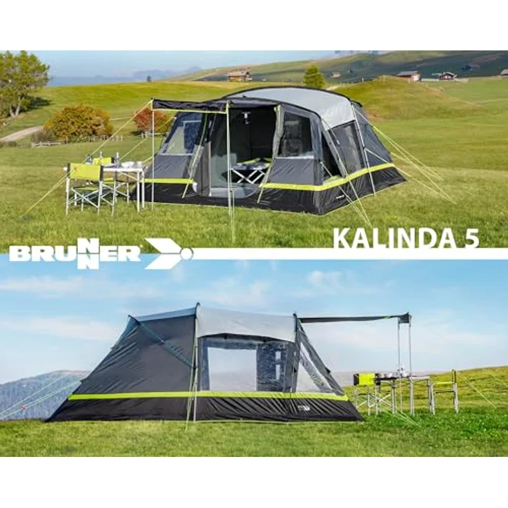 Brunner Tunnelzelt, 5-Personen Familienzelt mit 18 kg Gewicht und eingenähter Bodenwanne aus robustem PE-Material – Bild 10