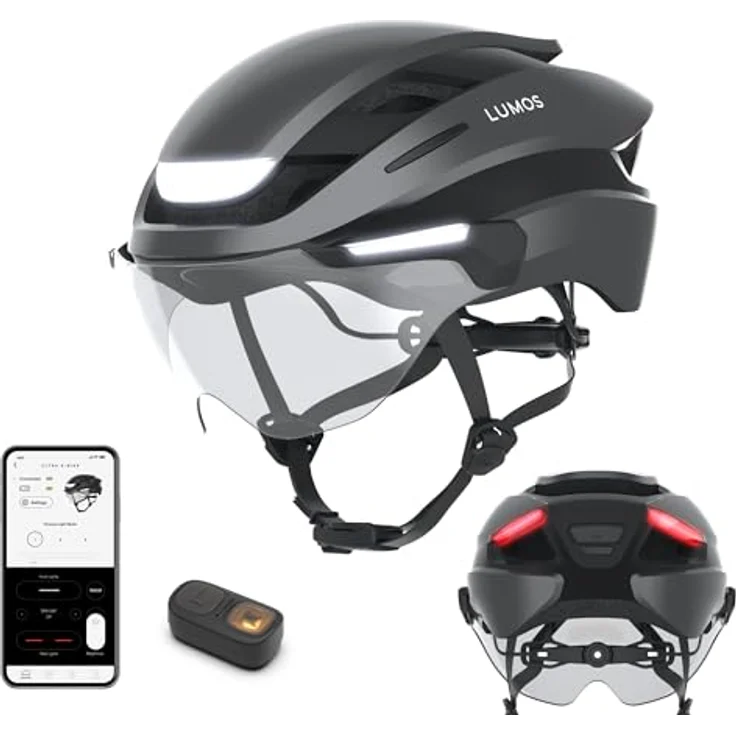 Lumen Labs Lumos Ultra E-Bike Helm, Gunmetal Grey M/L mit COB-LED-Beleuchtung, Belüftungssystem und Full-Circle-Fit-System – Bild 1