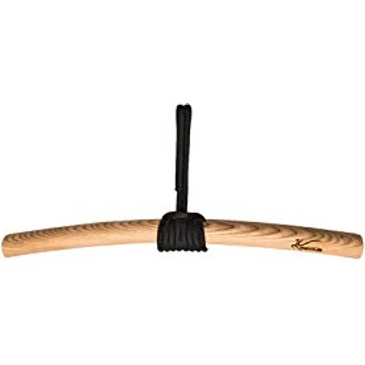 eaglefit - Premium Klimmzugstange (Holz) nur mit Seil für Outdoor & Zuhause (wetterfest, 60 cm) Klimmzug Stange ergonomisch gebogen für Deckenmontage - Pull-Up Bar für frei hängende Klimmzüge