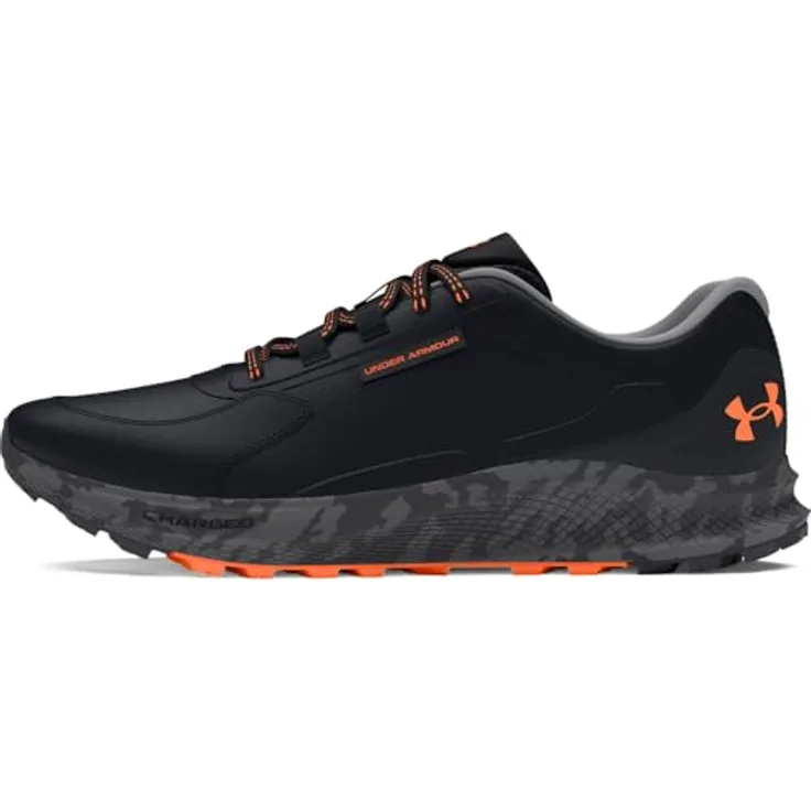 Under Armour Charged Bandit Trail 3, Traillaufschuhe mit hervorragender Dämpfung und Bodenhaftung, Schwarz/Orange Blast, Größe 43