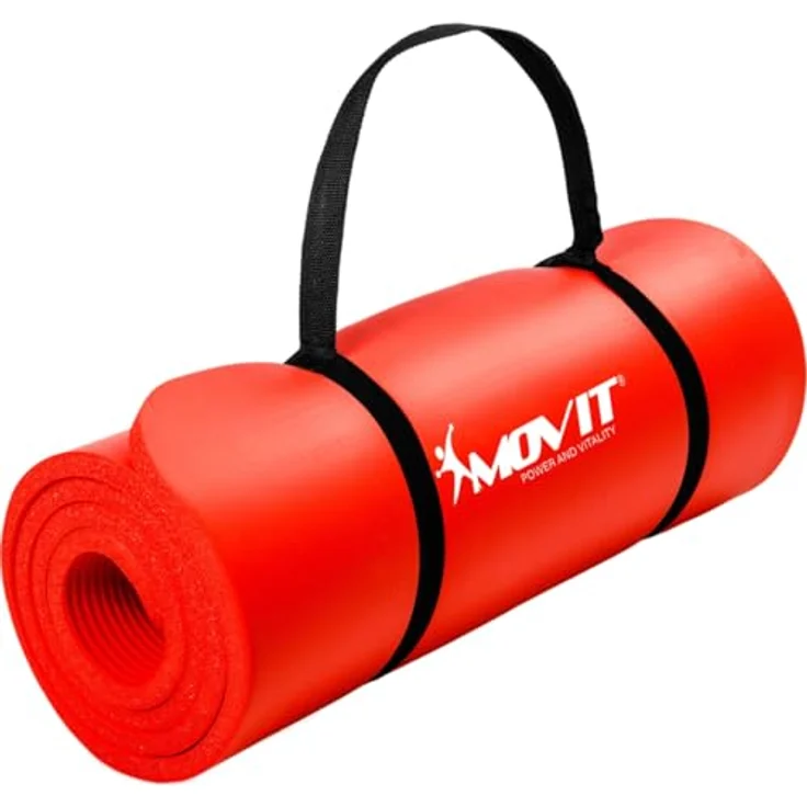 MOVIT® Gymnastikmatte - 3 Größen & 12 Farben, rutschfest, 10/15 mm, mit Tragegurt