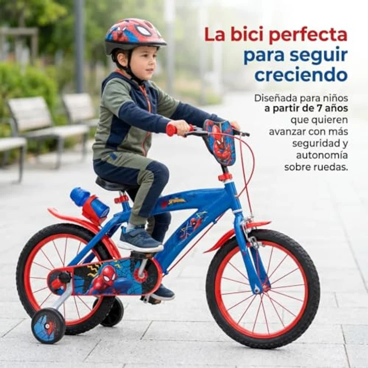 Spiderman Kinderfahrrad, 16 Zoll, blau und rot, für Kinder von 5 bis 8 Jahren – Bild 7