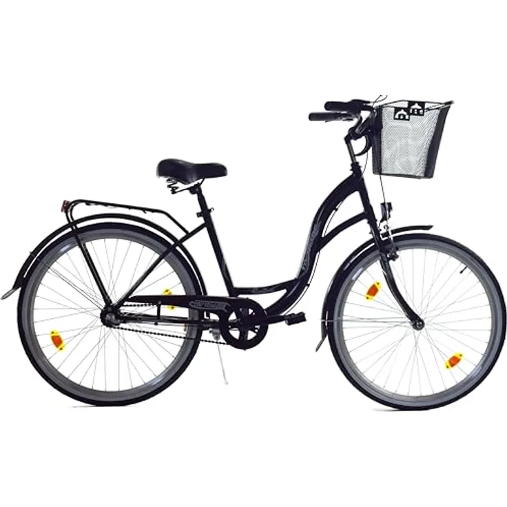 T&Y Trade 28 Zoll Kinder Mädchen City Fahrrad Nexus 3 Gang Schwarz STVO Beleuchtung