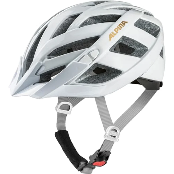 ALPINA PANOMA CLASSIC, Fahrradhelm in white-blue gloss, optimal für schmale Köpfe, mit Inmold-Fertigung und 23 Belüftungsöffnungen – Bild 2