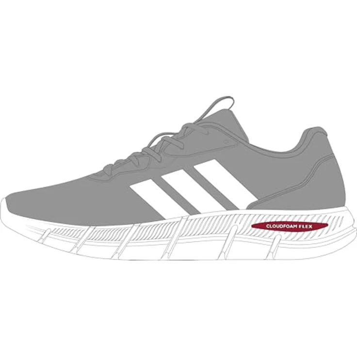 adidas Cloudfoam Flex-Laces Herren Sneaker, vielseitige Freizeitschuhe mit dämpfender Zwischensohle, zeitloses Design, Synthetik-Obermaterial – Bild 9