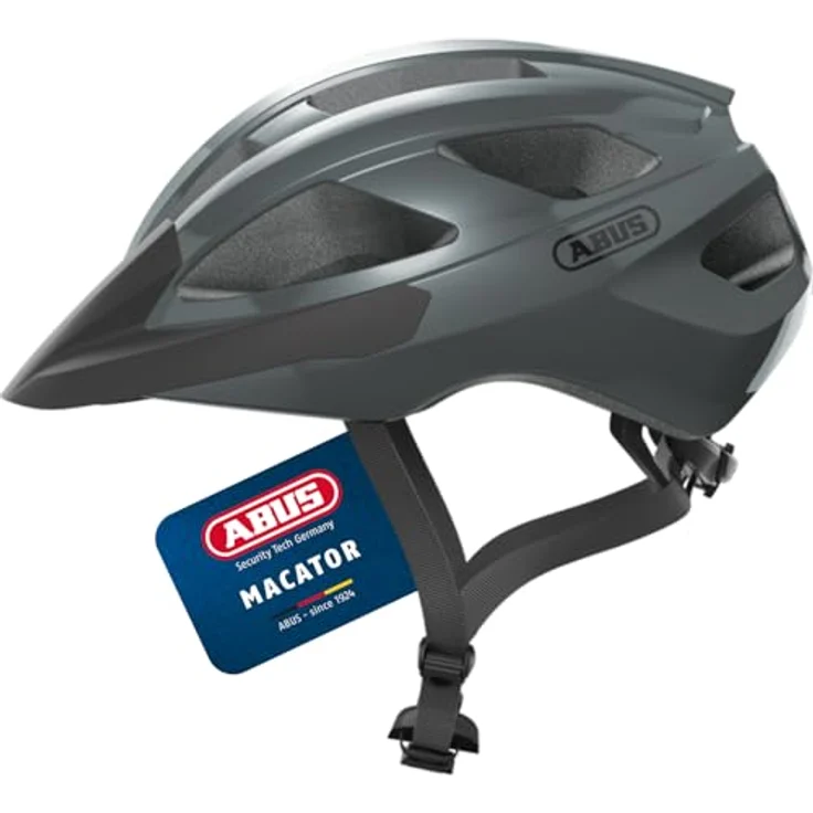 ABUS Rennradhelm Macator - sportiver Fahrradhelm für Einsteiger - auch für Zopfträger/-innen - für Damen und Herren - Grau Glänzend, Größe S – Bild 2