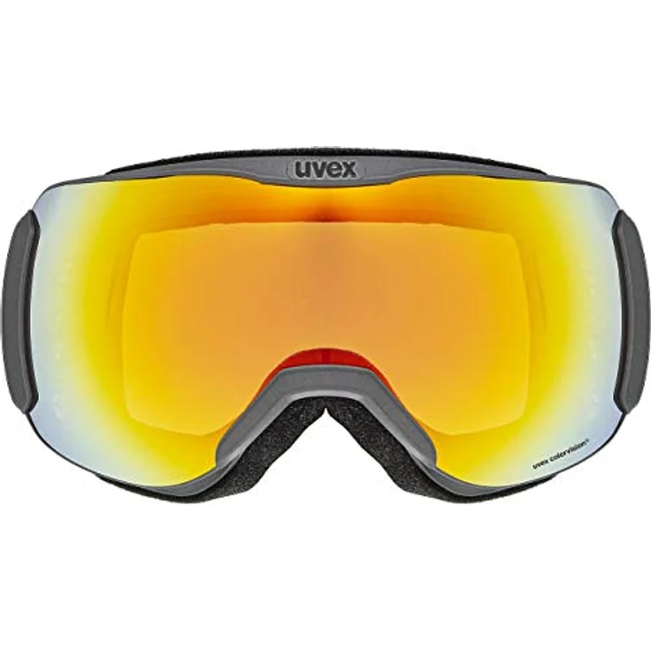 Uvex downhill 2100 CV - Skibrille für Damen und Herren - kontraststeigernd - verzerrungs- & beschlagfrei - rhino/orange-orange - one size – Bild 2