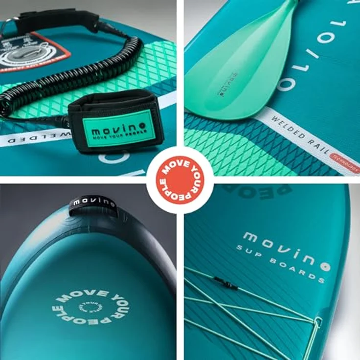 Movino SUP-Board MOVINO GARDA 2in1 Set, Allround mit 150 kg Traglast, geschweißte Kanten, 10'10", inkl. Rucksack, Pumpe, Kajaksitz, Paddel, Finne und Reparaturset – Bild 3
