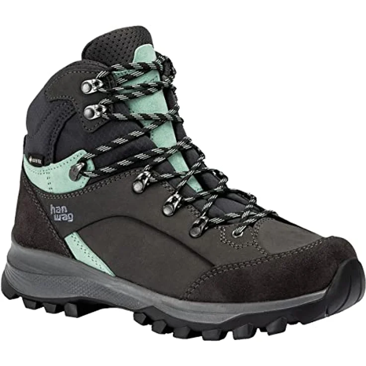 Hanwag Alta Bunion II Lady GTX, Wanderschuhe mit GORE-TEX Futter, Bunion Leisten, Asphalt/Mint, Gr. 37 – Bild 2