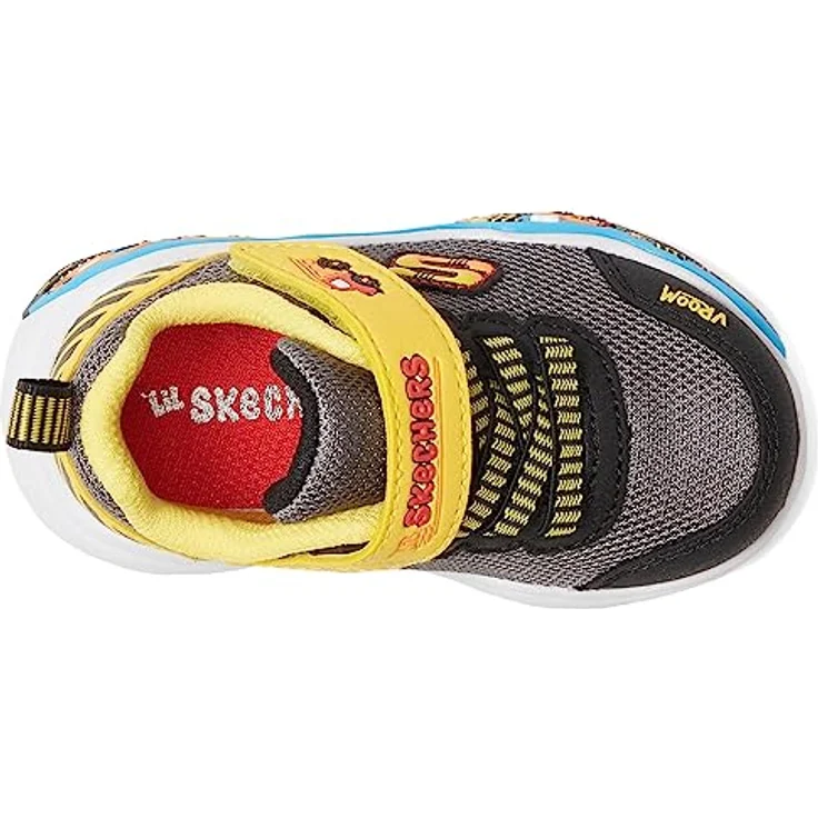 Skechers WIP 407312/BKYL, Laufschuhe für Kinder mit Mesh-Obermaterial und verstellbarem Ristriemen, schwarz, Größe 23 – Bild 2