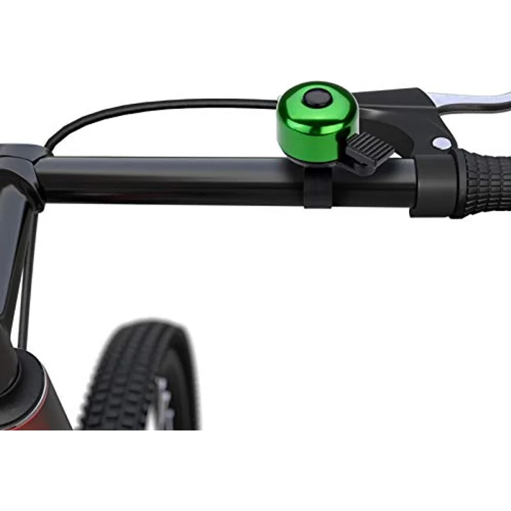 Paliston Mini Fahrradklingel, 120 dB laute Fahrradglocke für MTB und Rennrad, schwarz & grün – Bild 3