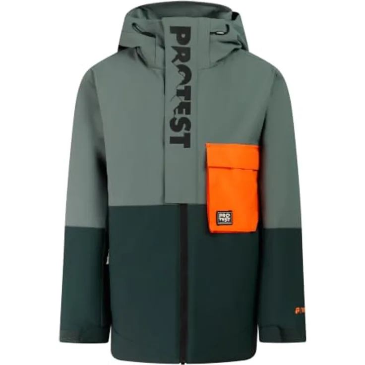 PROTEST PRTDylans JR Snowjacket, wind- und wasserdicht, atmungsaktiv, Evergreen, Größe 140