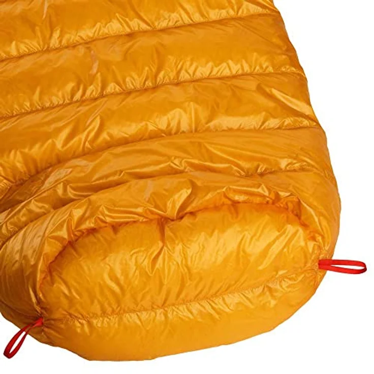 Pajak Schlafsack (180 cm), Ultraleichter Daunenschlafsack für drei Jahreszeiten, Komforttemperatur 12 °C, Mumienform, 190 g, schwarz – Bild 2