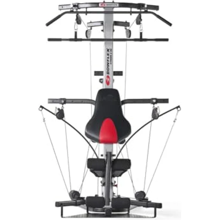 BowFlex Xtreme 2 SEi Kraftstation mit 95 kg Power Rod-Widerstand, Lat-Turm, 5-Wege-Handgriffen und Beinstrecker, schwarz – Bild 1
