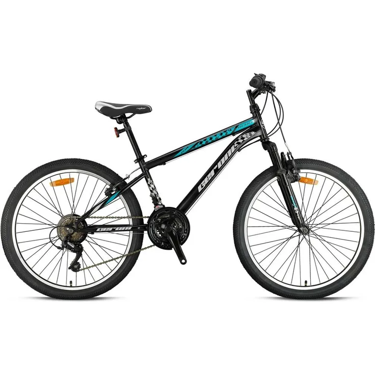 T&Y Trade GRN26039 Kinderfahrrad 20 Zoll Mountainbike, 7-Gang Microshift, Kettenschaltung, Federgabel, Blau