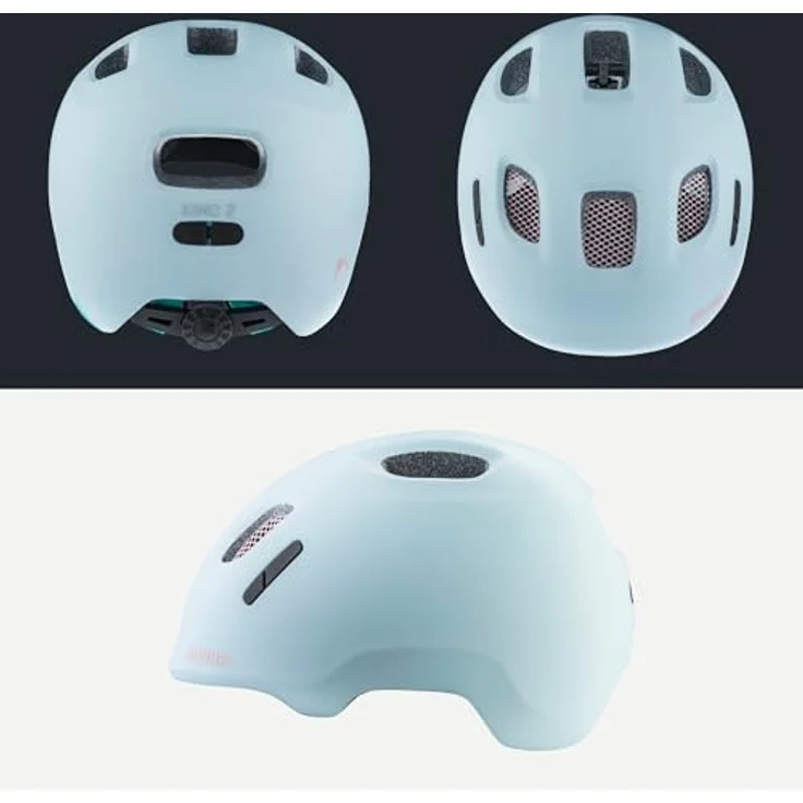 ALPINA Ximo 2 L.E. - Leichter, bruchfester Kinderfahrradhelm mit optionalem LED-Licht, Pastel Turquoise matt, 45-49, 360°-Fitsystem und integriertes Fliegengitter – Bild 4