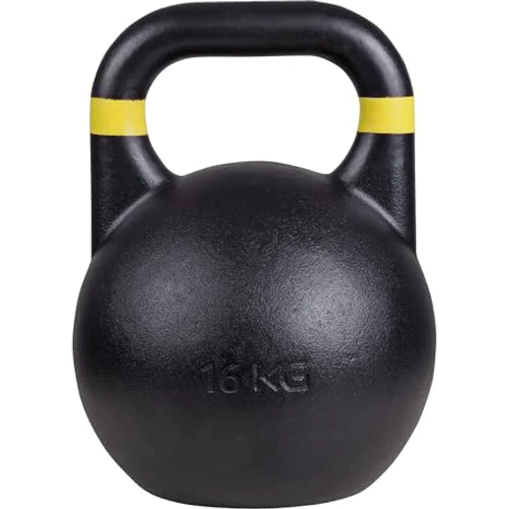 Sport-Thieme Kettlebell Competition | Profi Wettkampf Kugelhantel aus pulverbeschichteten Stahl | 7 Gewichtsklassen von 8-32 kg, Schwarz – Bild 2
