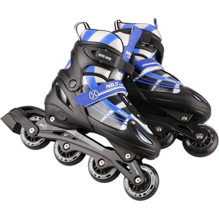 Nils Extreme NH18366A 2in1 Skates Größe: 31-34, Rollschuhe mit hochwertigen Stahlkufen und 3-facher Größenverstellbarkeit, Schwarz – Bild 5