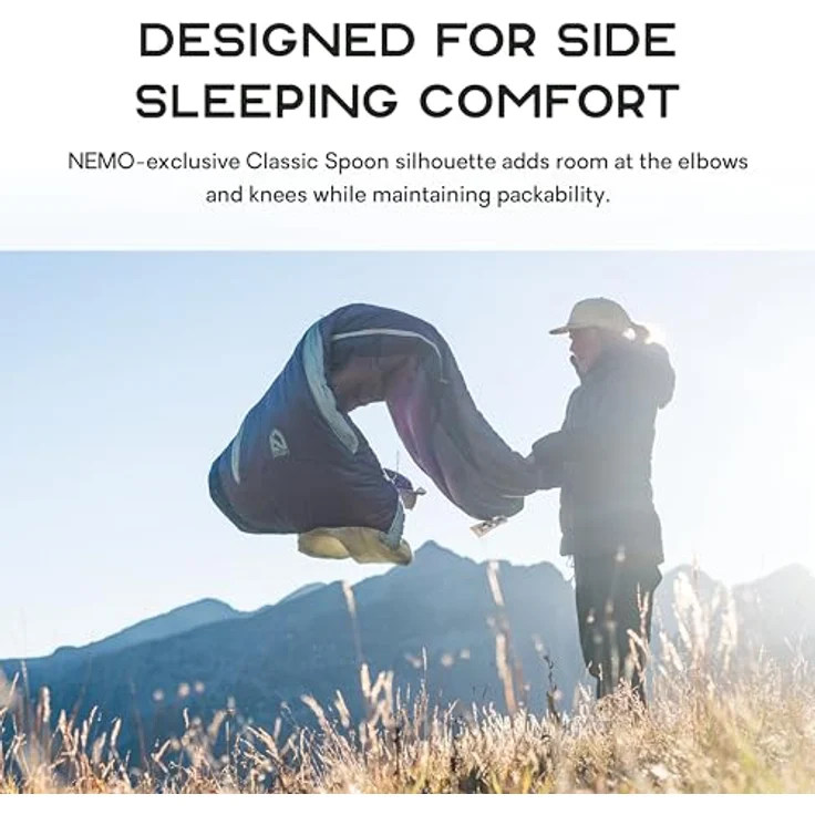 Nemo Equipment Women's Forte Endless Promise 35, Kunstfaserschlafsack für 3 Jahreszeiten, 208 cm, wasserdicht, mit Wärmekragen und Einschubfach für Kissen – Bild 3