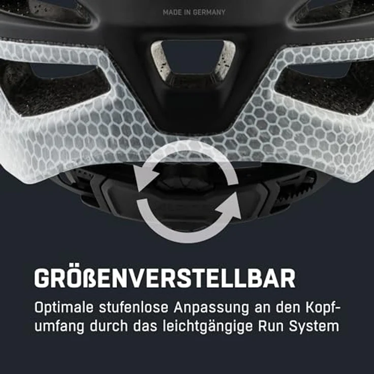 ALPINA MYTHOS REFLECTIVE 39, MTB-Helm in Schwarz mit reflektierender Folie für erhöhte Sichtbarkeit, leicht und gut belüftet – Bild 5