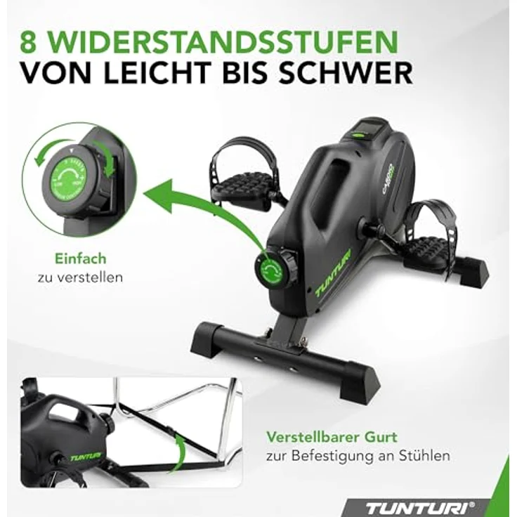 Tunturi Cardio Fit M40 Sitzfahrrad - Heimtrainer mit Bluetooth - Magnetisch gebremster Fahrradtrainer - Schreibtischfahrrad – Bild 4