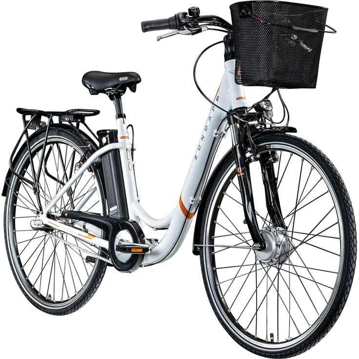 Zündapp Z510 E Bike 28 Zoll Damenfahrrad, 3 Gang Nabenschaltung, Rücktrittbremse - weiß/grün