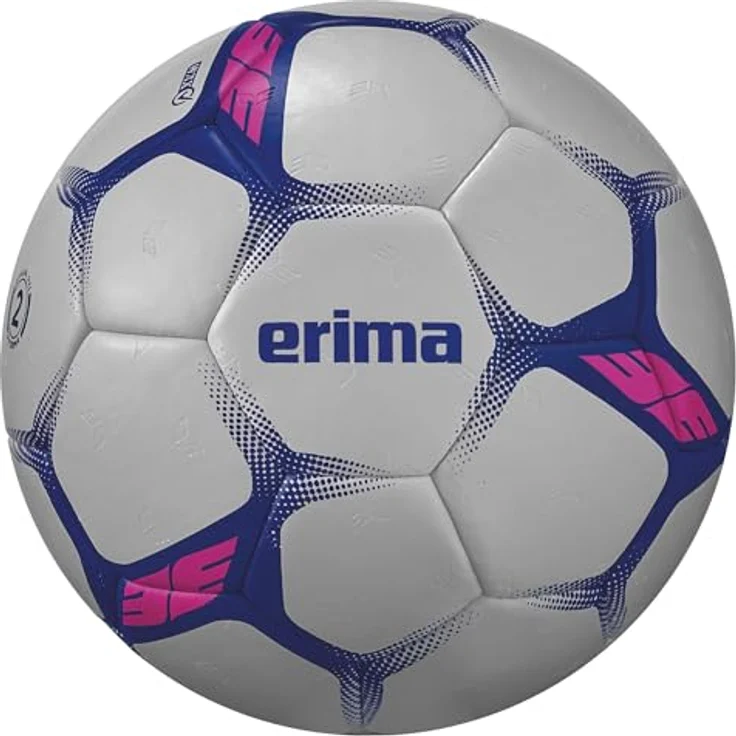 Erima Flash Training Handball (7202504), strapazierfähige Trainingsvariante mit PU-Obermaterial und hervorragendem Grip, weiß/blau, Größe 1 – Bild 1