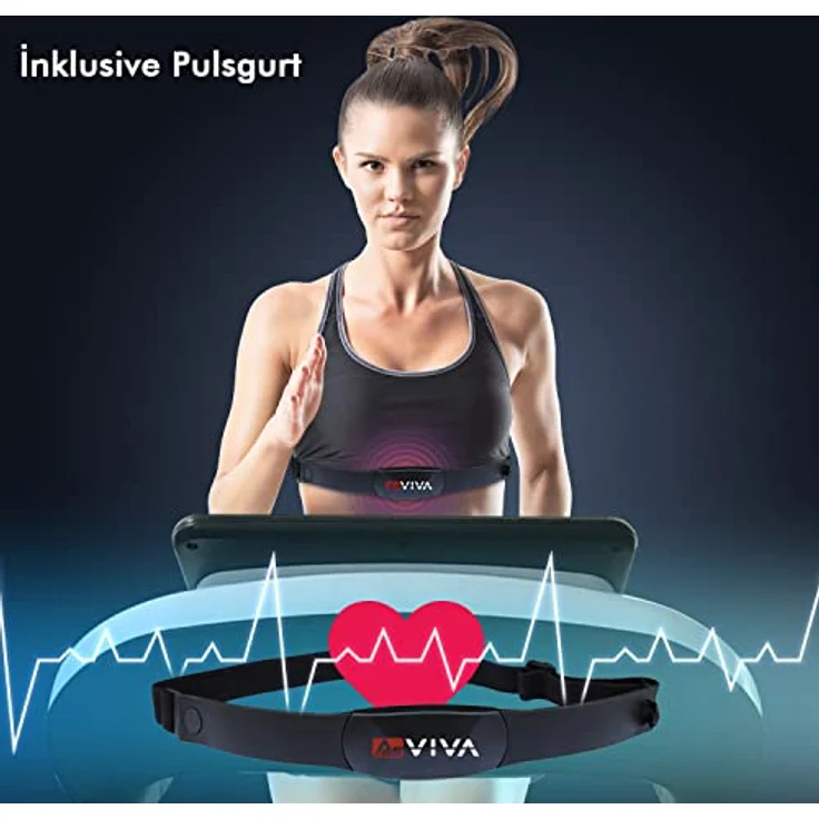 AsVIVA T21 kompakt Laufband I Hochwertiger Heimtrainer I 8-Zonen Dämpfungstechnologie I Fitness-Computer & Soundsystem I inkl. Pulsgurt I Ausdauertraining I Max. Gewichtsbelastung 100 kg – Bild 5