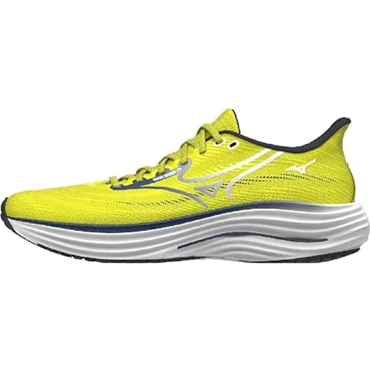 Mizuno Wave Rider 29 Herren Laufschuh, Gelb, mit MIZUNO ENERZY NXT Dämpfung und stabilisierender MIZUNO WAVE-Platte, Größe 46 – Bild 2