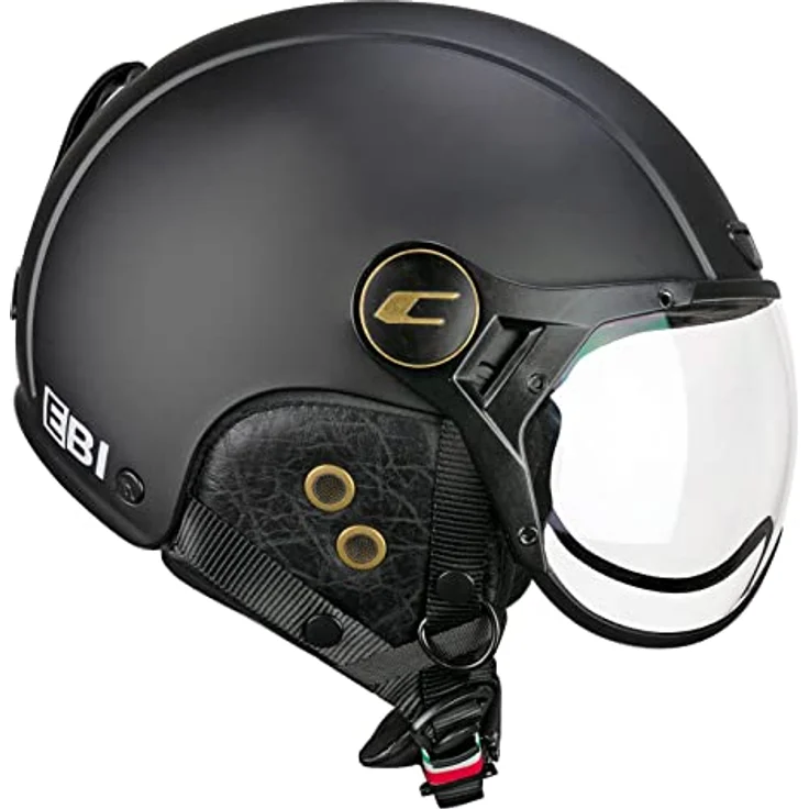 CGM EBI Skihelm, Unisex, Erwachsene, Mattschwarz, L (59 cm), doppelte Zertifizierung CE EN1078 & CE EN1077, herausnehmbare Innenausstattung, Air-Stream-System, mikrometrische Schnalle – Bild 1