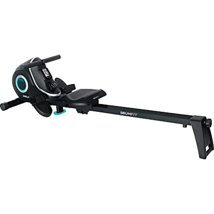 Cecotec Regatta Klapp-Rudergerät DrumFit Rower 7000. Magnetischer Widerstand, 10 Stufen, 7 kg Schwungrad, geräuschloses Gleiten, LCD-Display, Fußstütze und Räder