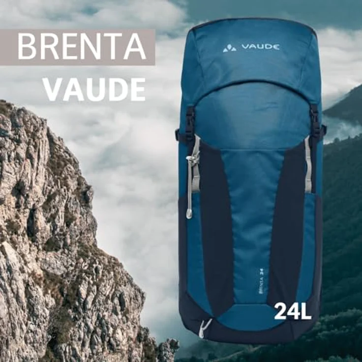 VAUDE Brenta 24, Wanderrucksack für Damen & Herren, 24 Liter, mit Aeroflex 3D Belüftung, ErgoShape Schultergurten, Regenhülle und Eco Finish, ideal für Tagestouren – Bild 2
