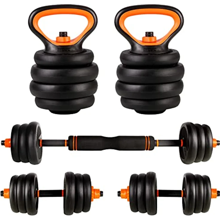 CCLIFE Hanteln Set 2er Kurzhanteln Langhanteln verstellbar 20 30 40kg Hantelset professionell Dumbbell mit Verbindungsstahlrohr Gewichten - Preisvergleich – Bild 1