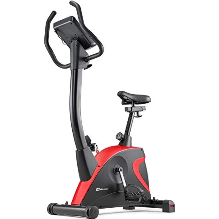 Hop-Sport Heimtrainer Fahrrad HS-005H - Ergometer mit 12 Trainingsprogrammen, 16 computergesteuerten Widerstandsstufen - Fitnessbike max. Nutzergewicht 150 kg Rot – Bild 1