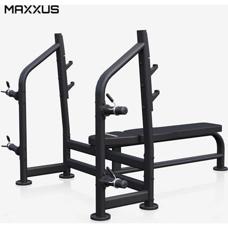 MAXXUS Hantelbank - Multifunktion Trainingsbank, Flachbank bis 390 kg, Schwarz – Bild 3