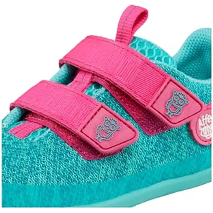 Affenzahn Kid's Barfussschuh Knit Happy, Unisex Kletterschuhe aus recyceltem Polyester mit Klettverschluss, Grün – Bild 7