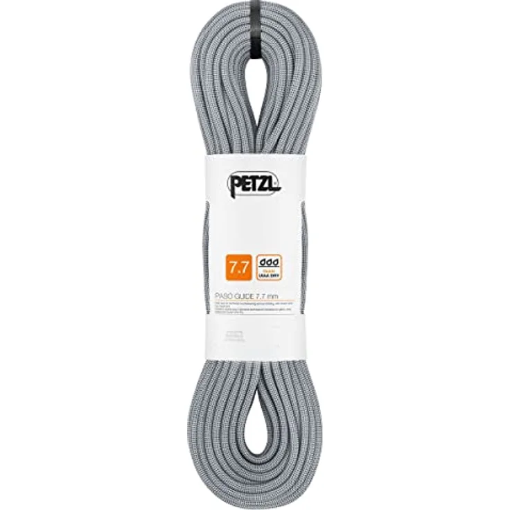 PETZL Verticality, Halbseil für Erwachsene, grau, 50m, wasserabweisend, leicht, geeignet für Mixed, Schnee und Eis