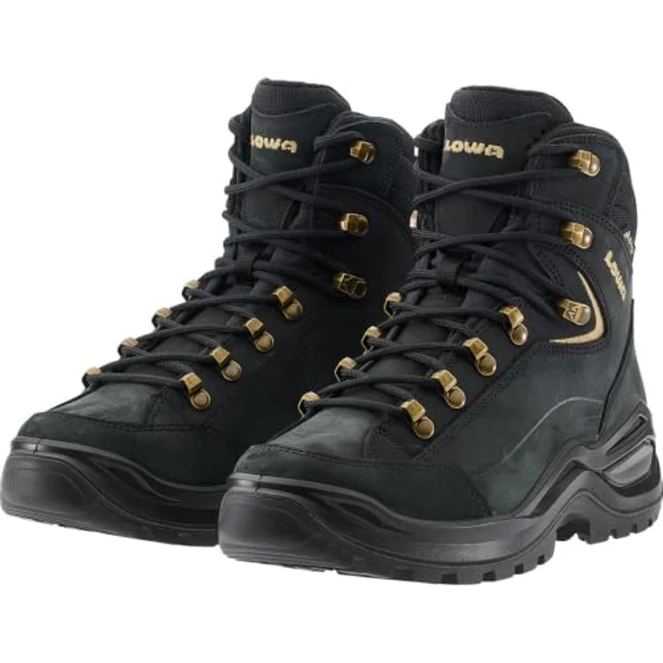 LOWA Renegade EVO GTX Damen Wanderstiefel, schwarz champagne, Nubukleder, Größe UK 5,5 – Bild 5
