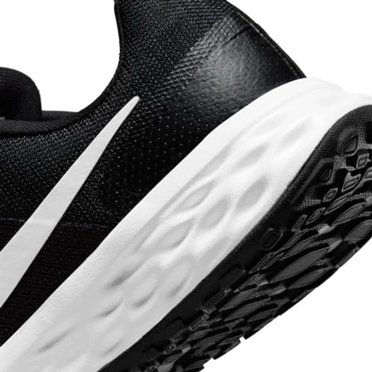 Nike Revolution 6 Running, Herren Laufschuhe, atmungsaktives Obermaterial, Gummisohle, Schwarz, Größe 41 – Bild 4
