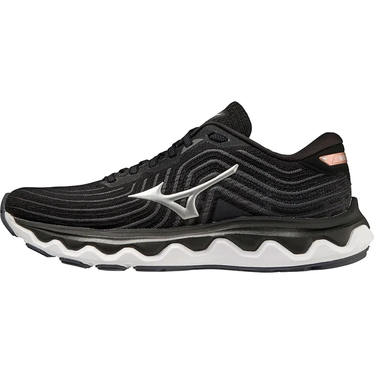 Mizuno Wave Horizon 6, Laufschuhe mit MIZUNO ENERZY Dämpfung und Stabilität, Schwarz