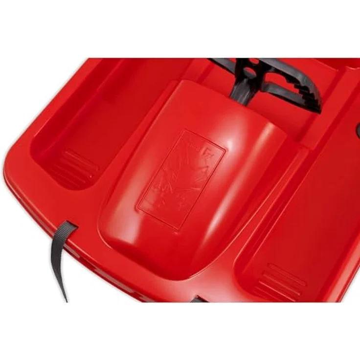 KHW Lenkschlitten Snow Fox, Rot, 95 cm, TÜV-geprüft, inkl. Zugseil, kälte- und lichtbeständiger Kunststoff, Made in Germany – Bild 3