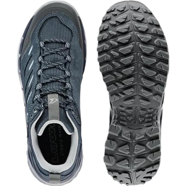 LOWA Innovo Pro GTX Lo Damen Trekkingschuhe, wasserdicht, Veloursleder/Textil, blau, Größe: UK 7 – Bild 6