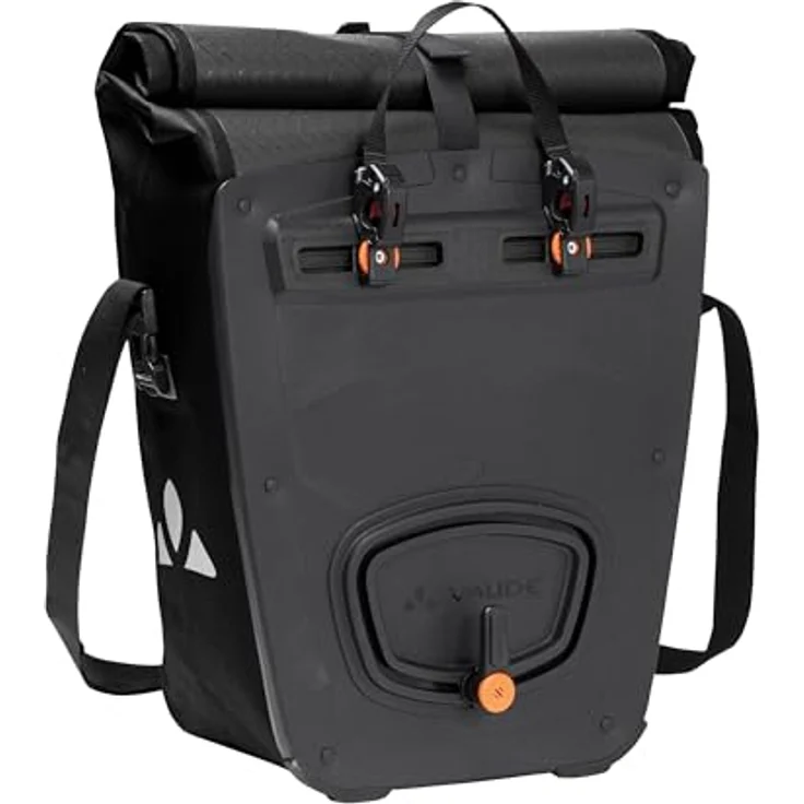 VAUDE Aqua Back recycelt Doppeltasche, Hinterradtasche für Kinderfahrrad, wasserdicht, 48 Liter, schwarz – Bild 3