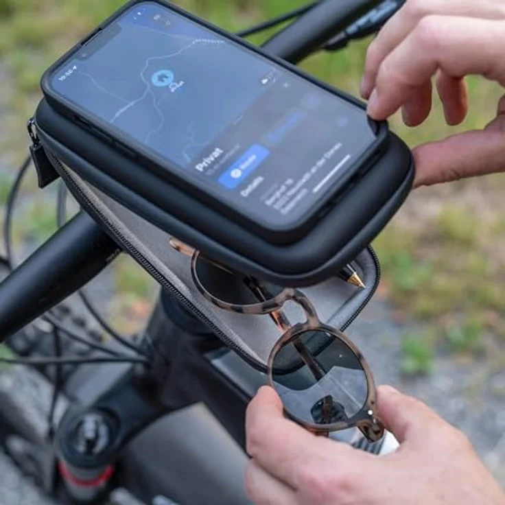 Sp Connect Velotasche, wetterfeste Lenkertasche mit doppelt Reißverschluss, kompatibel mit SP CONNECT Hüllen, schwarz – Bild 8