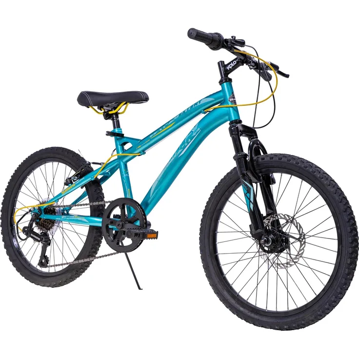 Huffy Extent, 20 Zoll Kindermountainbike mit 6-Gang-Schaltung, vorderer Scheibenbremse und Federung, mehrfarbig