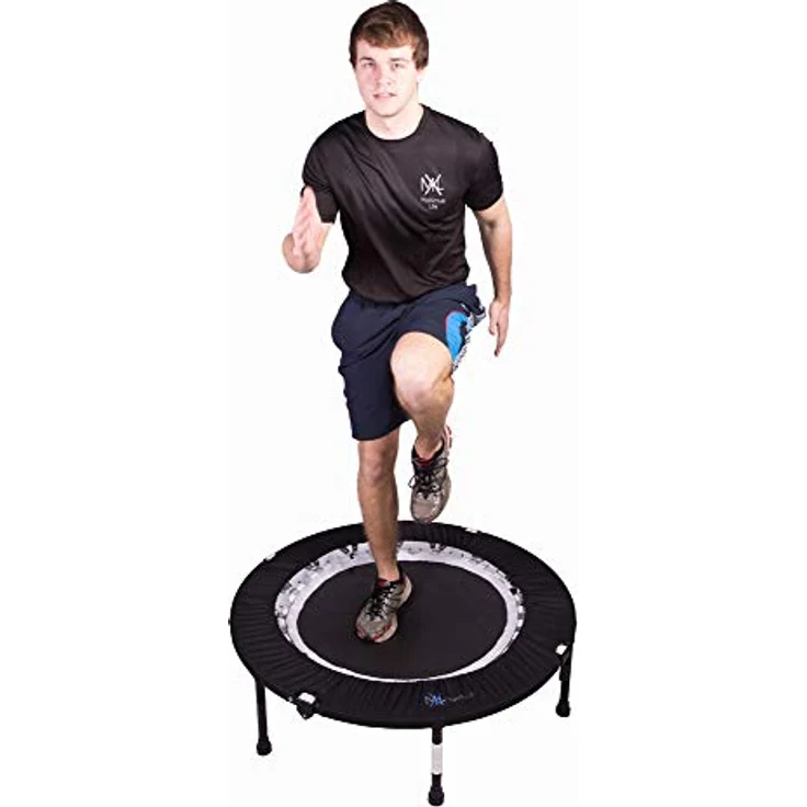 MaXimus PRO Faltbares Trampolin | Nr. 1 Indoor Minitrampolin mit Haltestange für Erwachsene| Bestes Fitnessstudio für zu Hause | KOSTENLOSER Aufbewahrungsbeutel, Spannbänder, ONLINE- & DVD- Workouts! – Bild 5